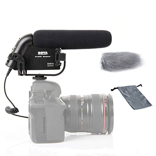 Boya BY-VM190 Professional Directional Video Condenser Shotgun Microphone for Canon Sony Pentax DSLR Camera Camcorder DV