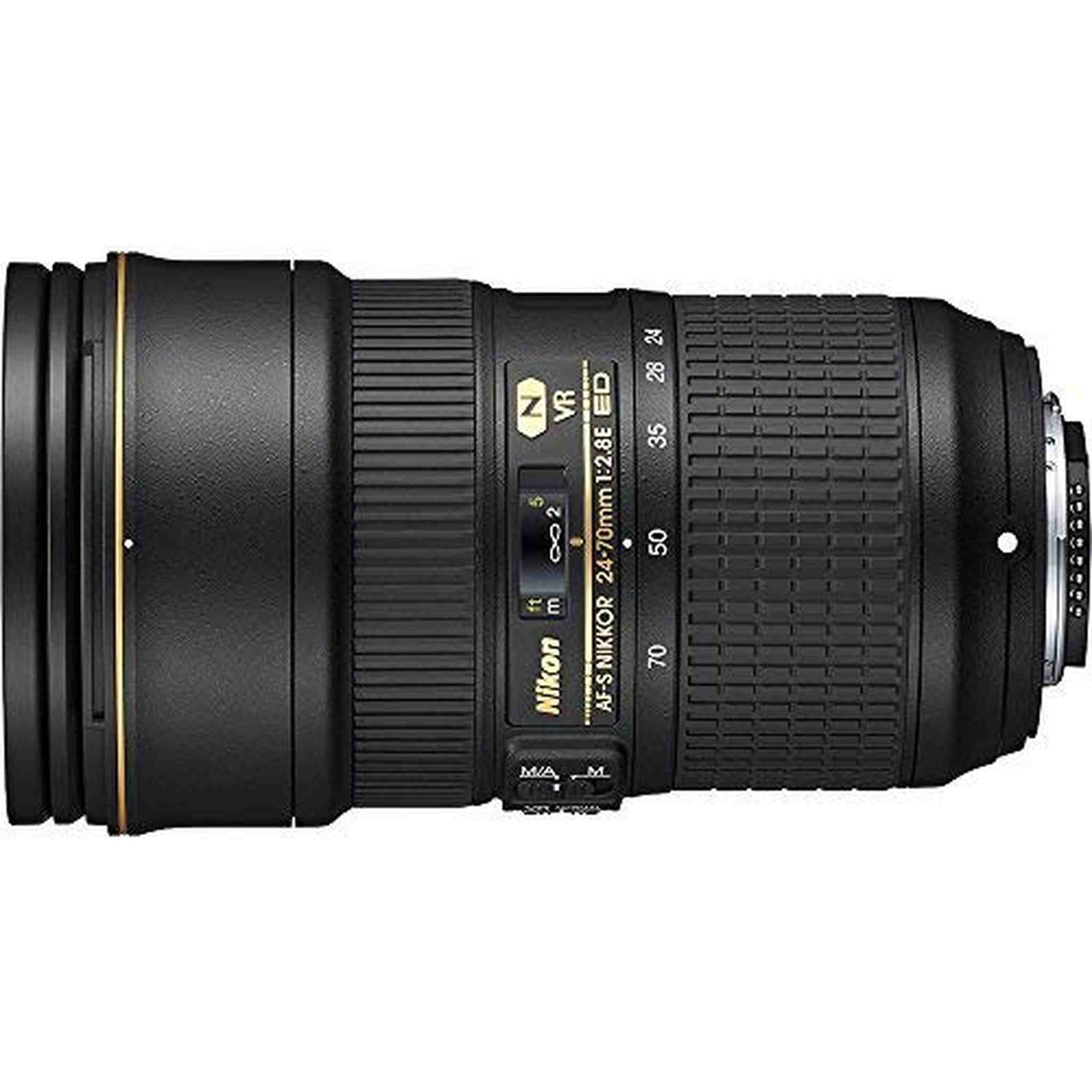 Nikon AF-S FX NIKKOR 24-70mm f/2.8E ED Vibration Reduction Zoom Lens with Auto Focus for Nikon DSLR Cameras Renewed - Reconditioned Nikon
