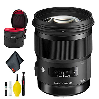 Sigma 50mm f/1.4 DG HSM Art Lens for Nikon F USA Deluxe Bundle