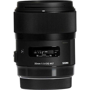 Sigma 35mm f/1.4 DG HSM Art Lens for Nikon F Intl Standard Bundle