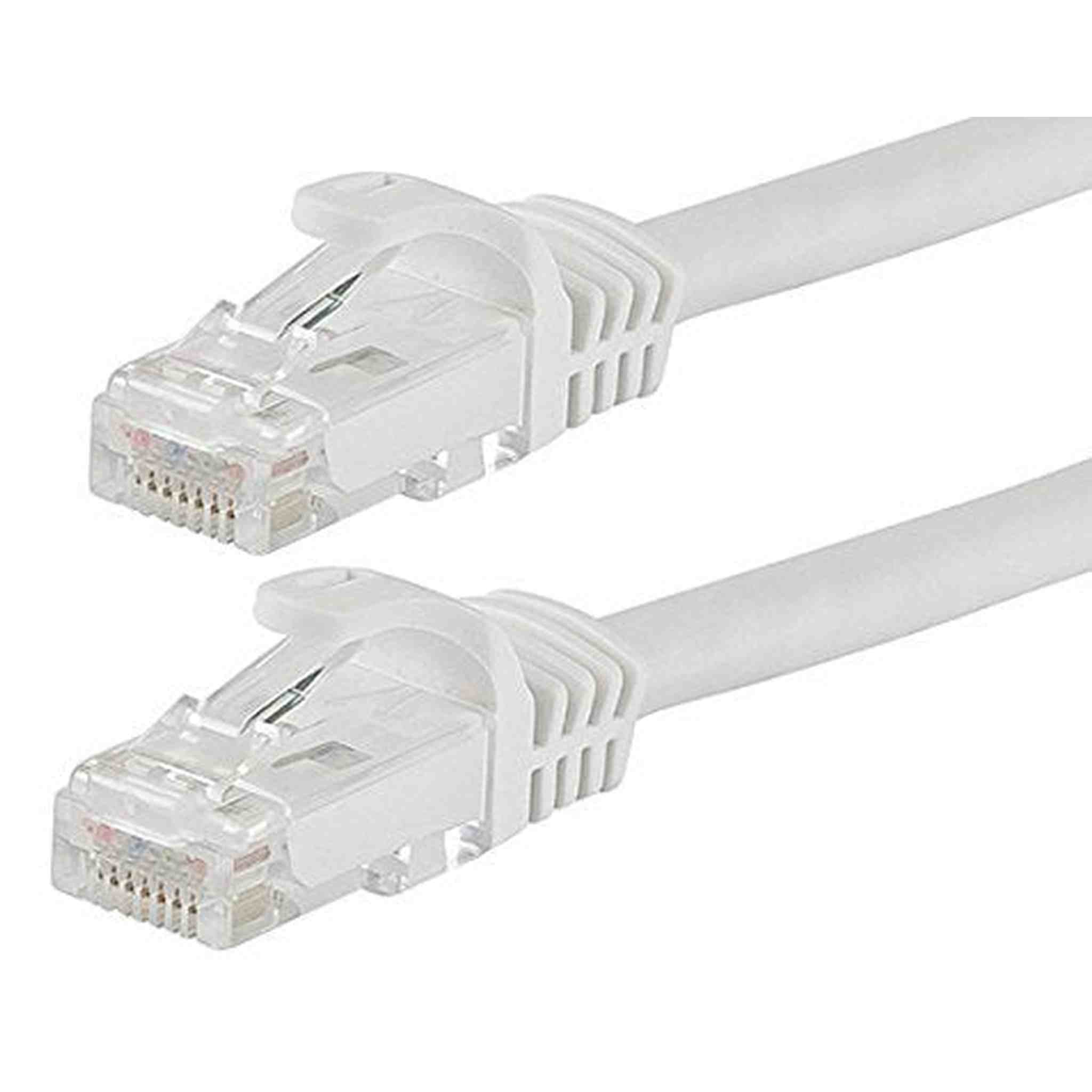 Monoprice Flexboot Cat6 Ethernet Patch Cable - Network Internet Cord - RJ45, Stranded, 550Mhz, UTP, Pure Bare Copper Wire, 24AWG, 0.5ft, White