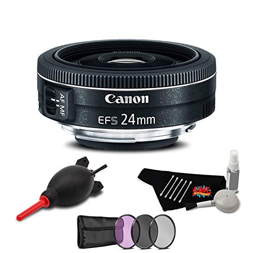 Canon EF-S 24mm f/2.8 STM Lens Accessory Bundle International Model