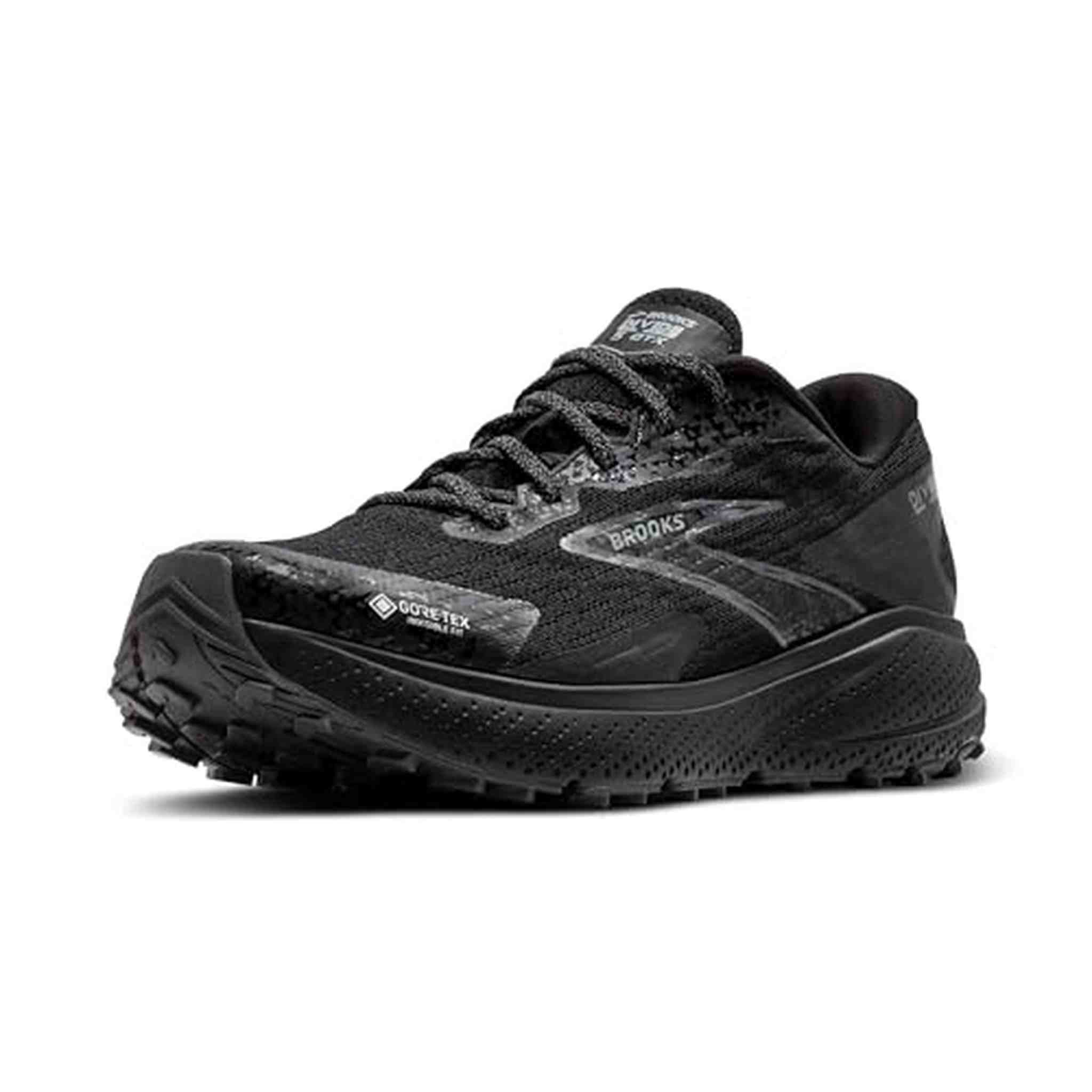 Brooks Women’s Divide 5 GTX Waterproof Trail Running Shoe - Black/Alloy/Primer Grey - 6 Medium