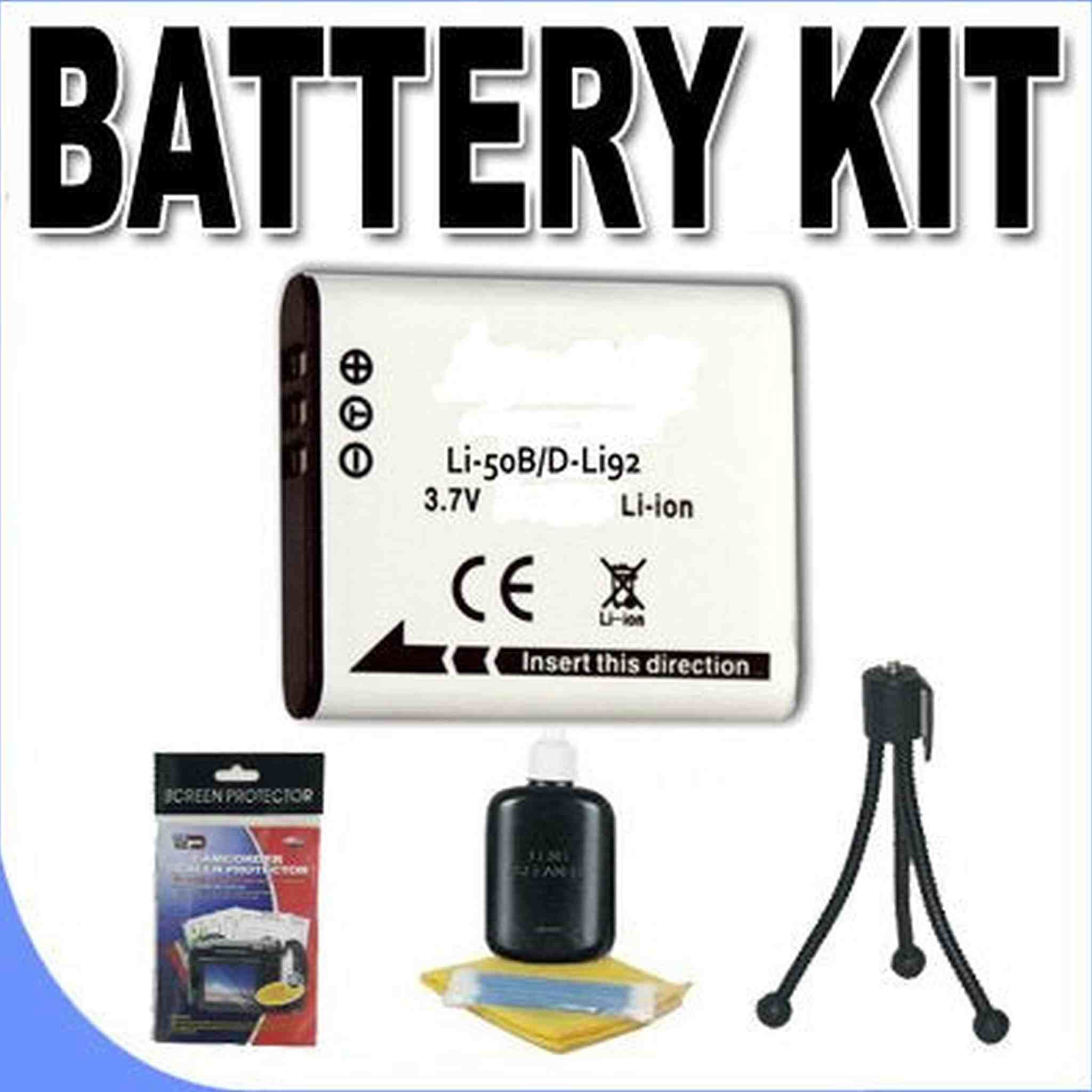 Accessory Saver Li50B/D-Li92 Lithium Ion Battery Bundle for Olympus Stylus Tough & Pentax WG1 Digital Cameras