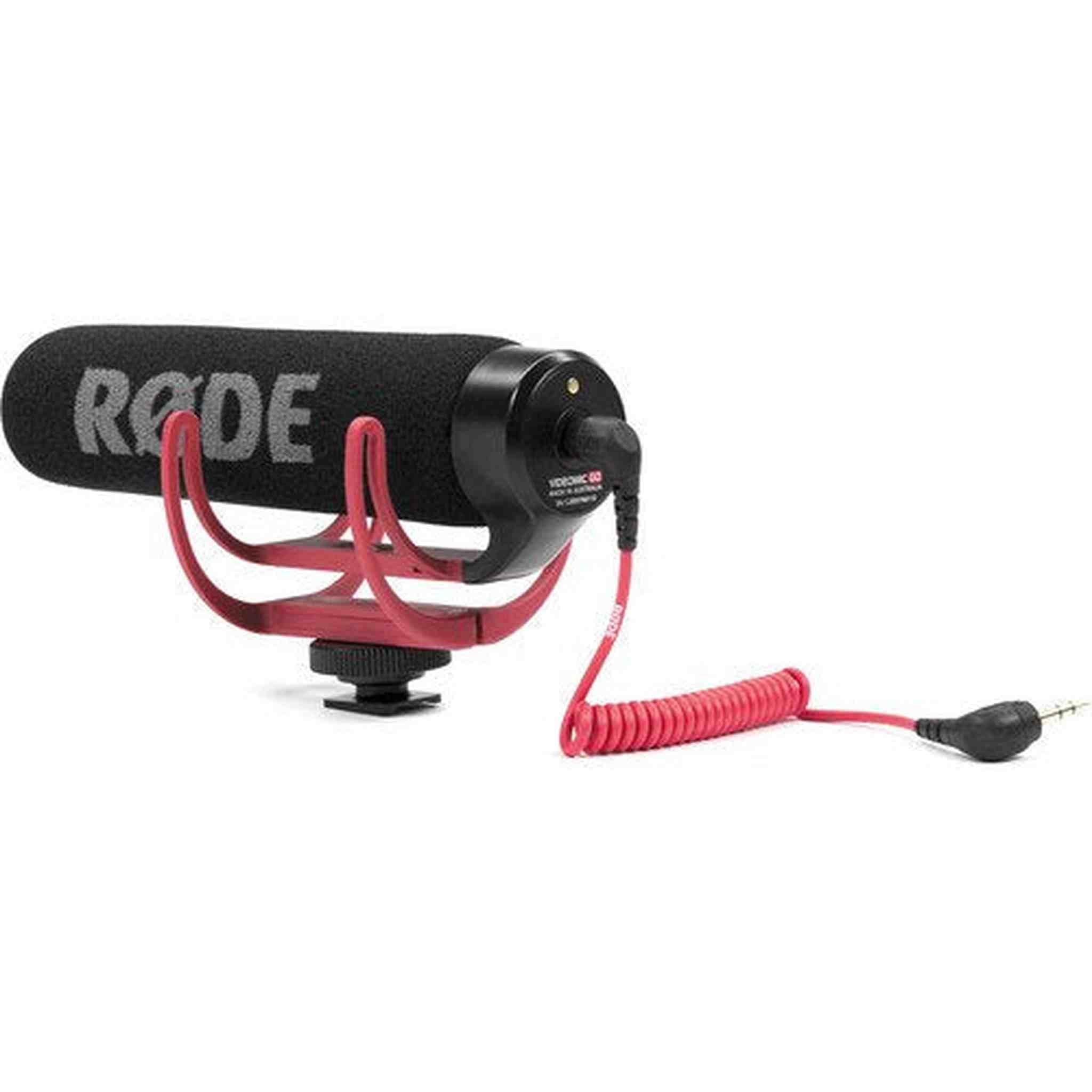 Rode VideoMic GO VIDEOMIC-GO + 64GB Memory Card + Flexible Tripod with Gripping Rubber Legs + Full Size Tripod + Deluxe Cleaning Kit - Bundle Rode