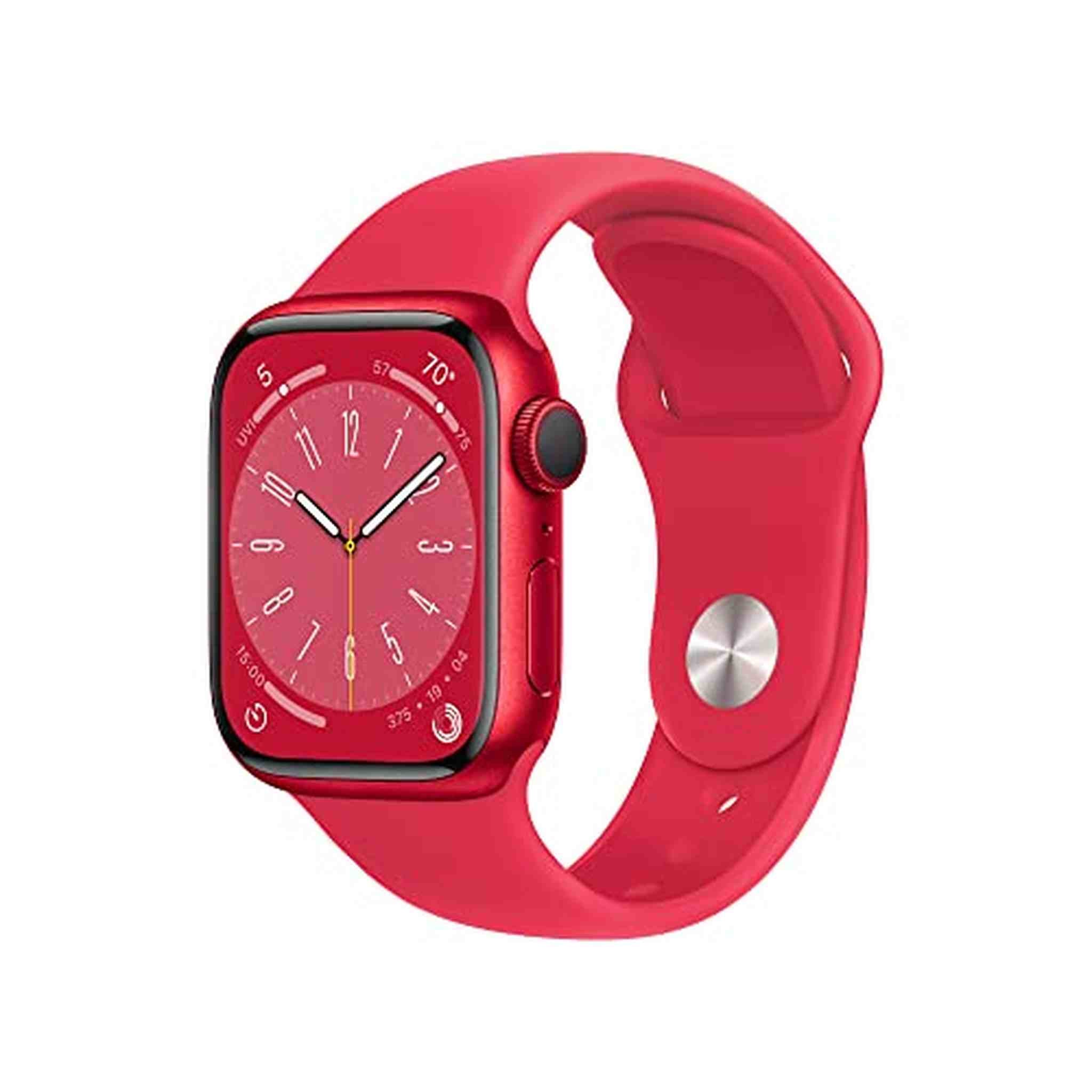 Apple Watch Series 8 GPS 41mm Smart Watch w/ Product RED Aluminum Case with Product RED Sport Band - M/L.