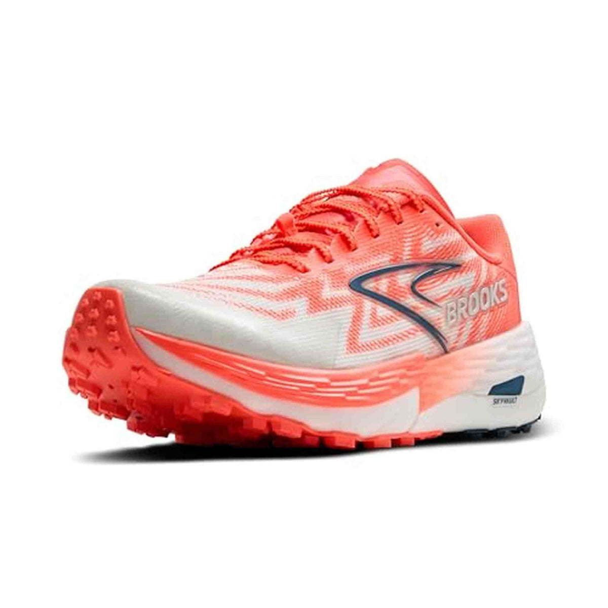 Brooks Women's Catamount 4 Speed Trail Running Shoe - Bit of Blue/Flame/Legion Blue - 6 Medium