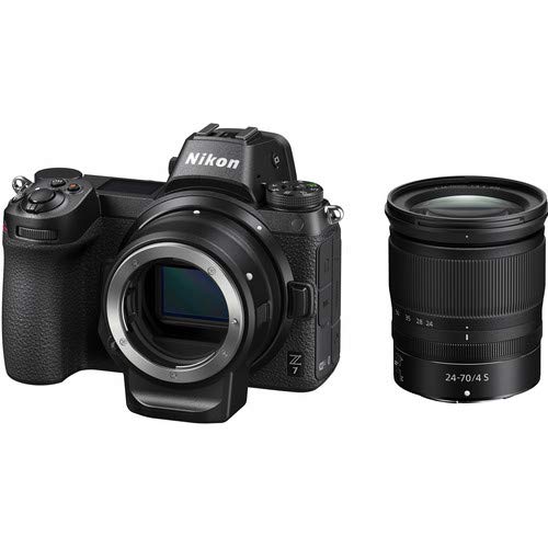 Nikon Z7 Mirrorless Digital Camera with 24-70mm Lens and FTZ Adapter Kit (FTZKIT) Advanced Bundle W/Bag, Extra Battery,