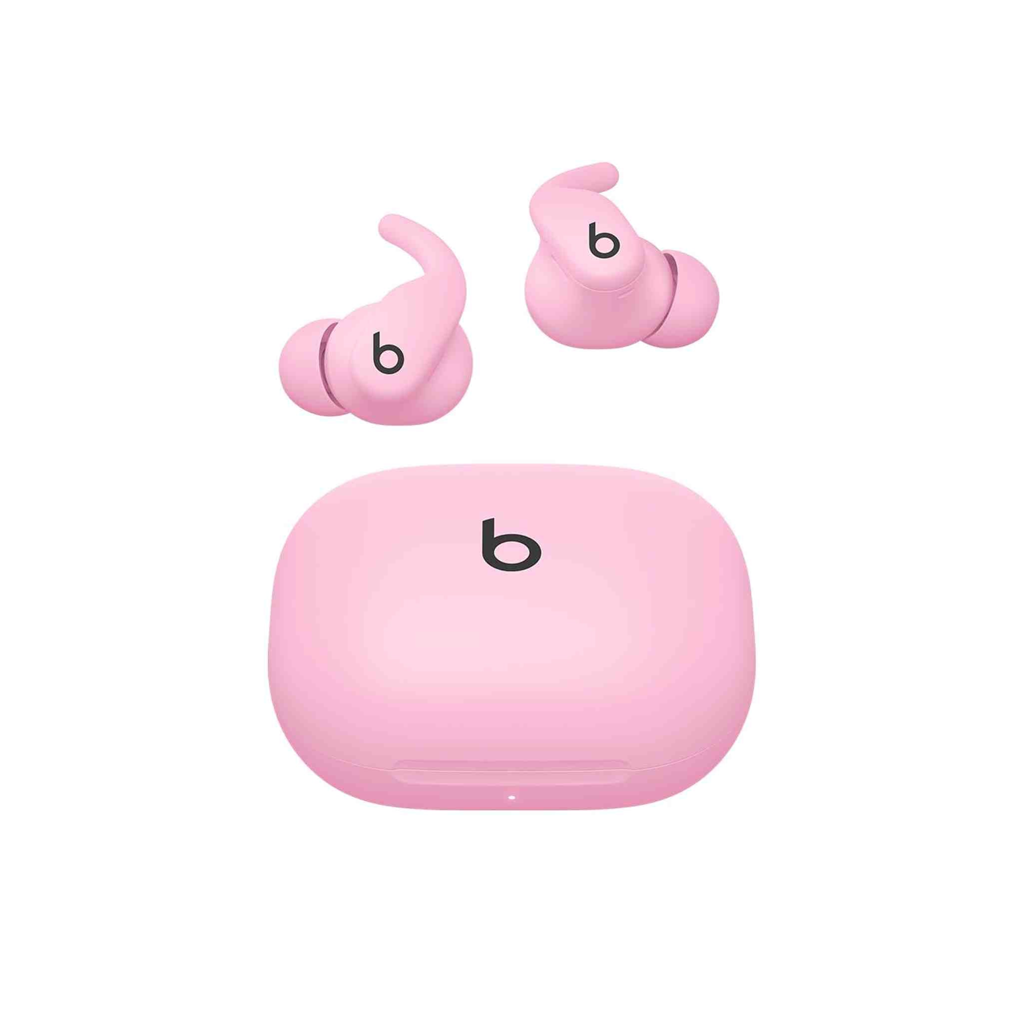 Beats - Powerbeats Fit - Wireless Noise-Cancelling Workout Earbuds with Upgraded Secure Fit Wingtips, IPX4, Up to 30H of Battery Life & Charging case, Compatible with Apple & Android - Power Pink