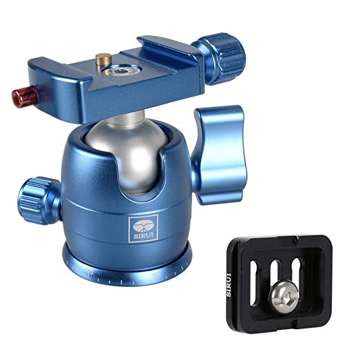 Sirui B-00 Aluminum Mini Ball Head with TY-C10 Plate, 11 lb Capacity, Blue