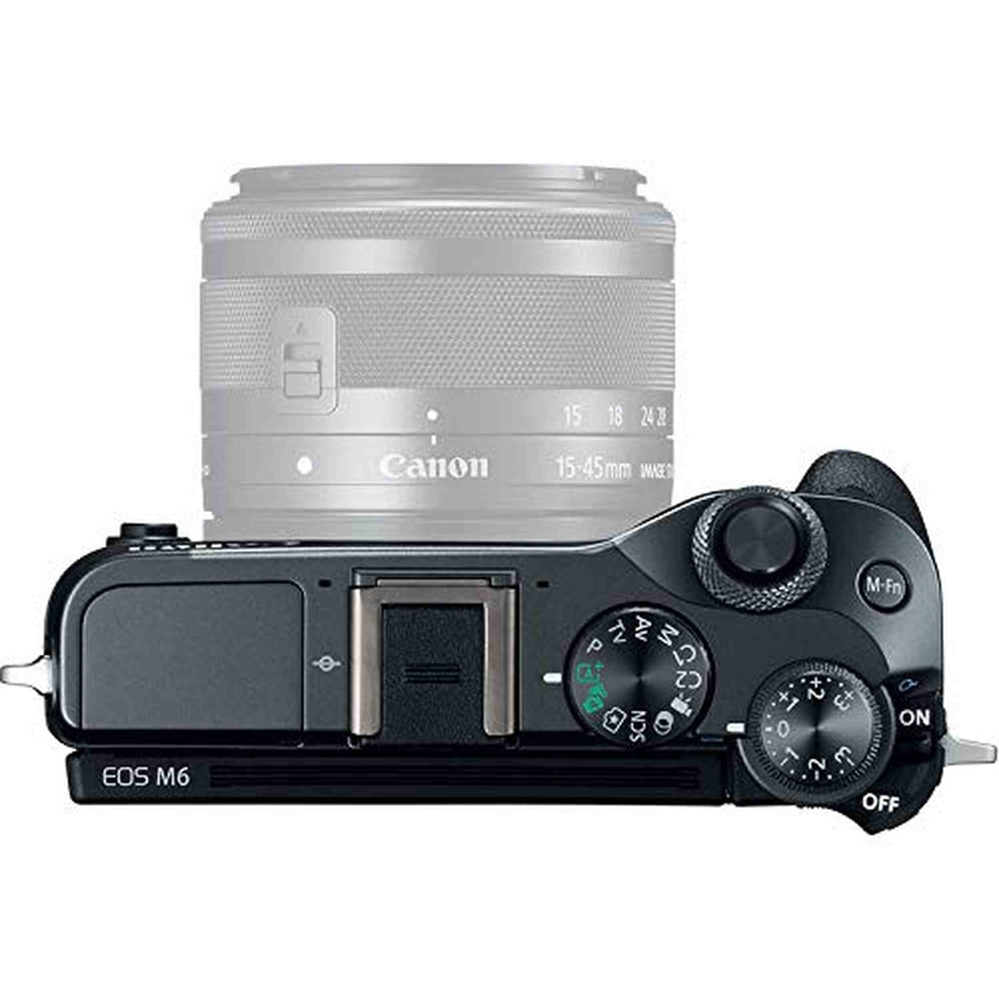 Canon EOS M6 Mirrorless Digital Camera Body Only Black Advanced Bundle - International Model Canon