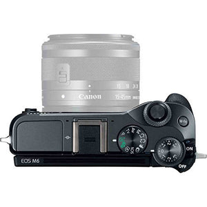 Canon EOS M6 Mirrorless Digital Camera Body Only Black Advanced Bundle - International Model Canon