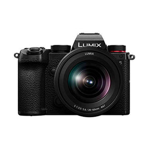 Panasonic LUMIX S5 Full Frame Mirrorless Camera, 4K 60P Video Recording with Flip Screen & WiFi, LUMIX S 20-60mm F3.5-5.6 Lens, L-Mount, 5-Axis Dual I.S, DC-S5KK Black - Reconditioned