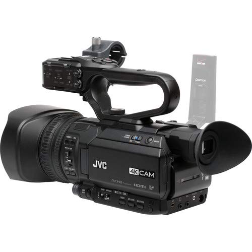 JVC GY-HM250 UHD 4K Streaming Professional Video Camcorder - Bundle with 128GB Memory Card + More