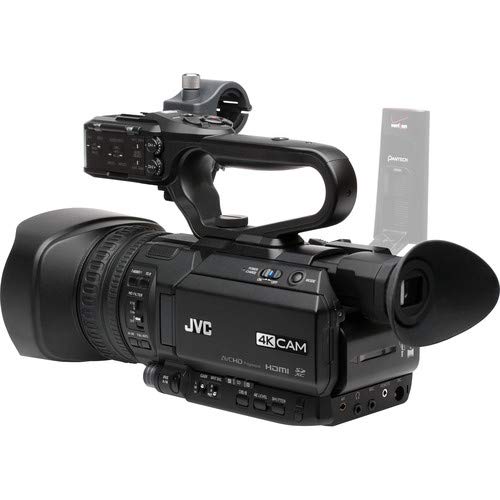 JVC GY-HM250 UHD 4K Streaming Professional Video Camcorder - Bundle with 64GB Memory Card + LCD Screen Protectors + More