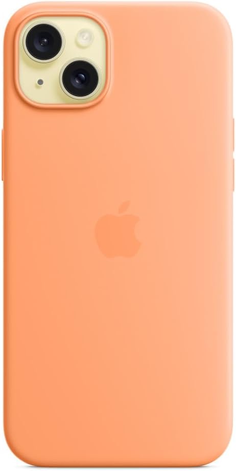 Apple iPhone 15 Plus Silicone Case with MagSafe - Orange Sorbet