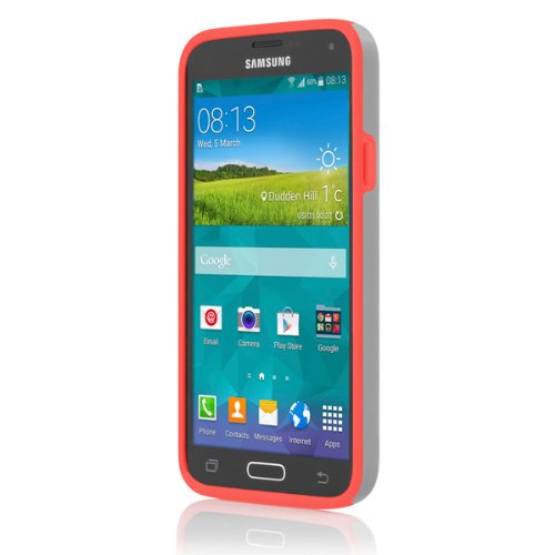 Incipio Stowaway for Samsung Galaxy S5 - Gray/Neon Orange