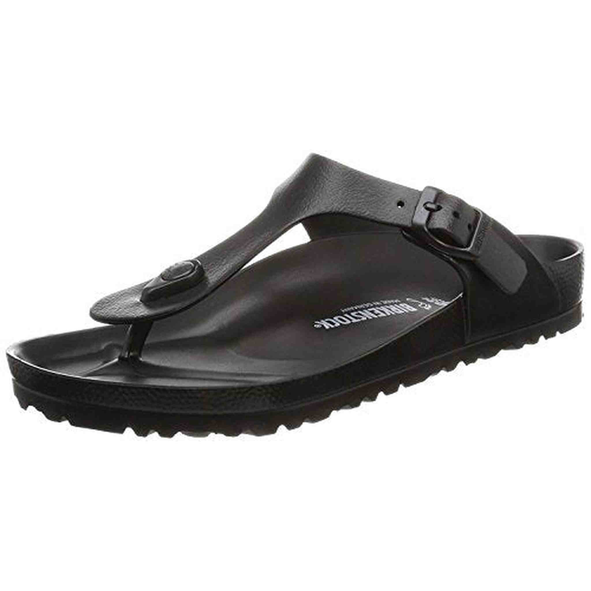 Birkenstock Essentials Unisex Gizeh EVA Sandals, 39 R EU, Black, 8-8.5 Women/6-6.5 Men Birkenstock