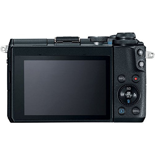 Canon EOS M6 Mirrorless Digital Camera with 15-45mm Lens Black Advanced Bundle - International Model