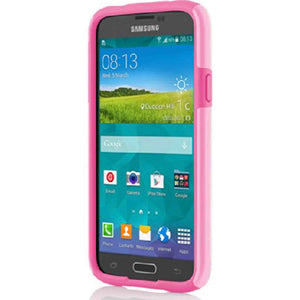 Incipio DualPro Shine Case for Samsung Galaxy S5 - Retail Packaging - White/Pink