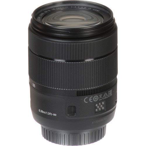 Canon 1276C002-IV EF-S 18-135mm f/3.5-5.6 Image Stabilization USM Lens Black International Model No Warranty Bulk Packaging