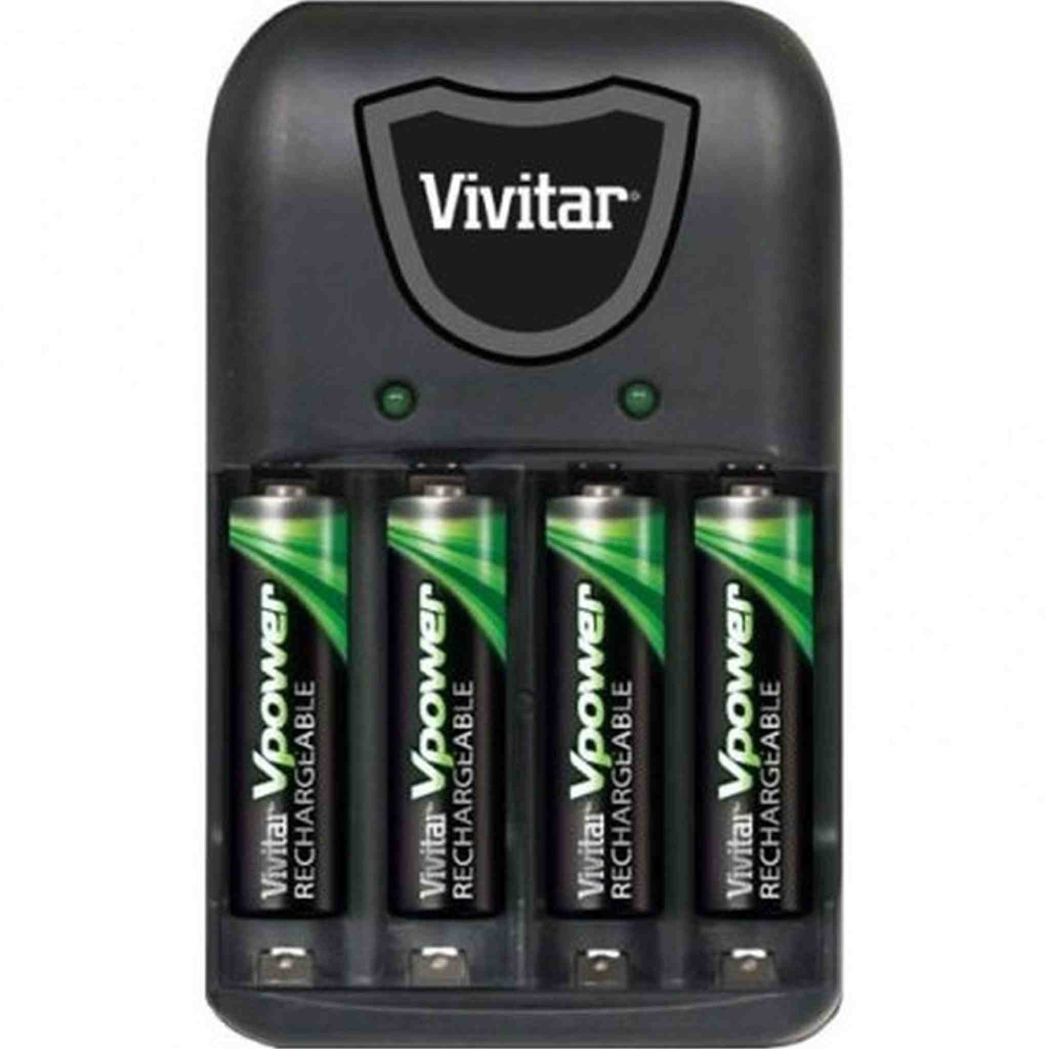 Vivitar Vpower Compact Battery Charger with 4 AAA NiMH Batteries Vivitar