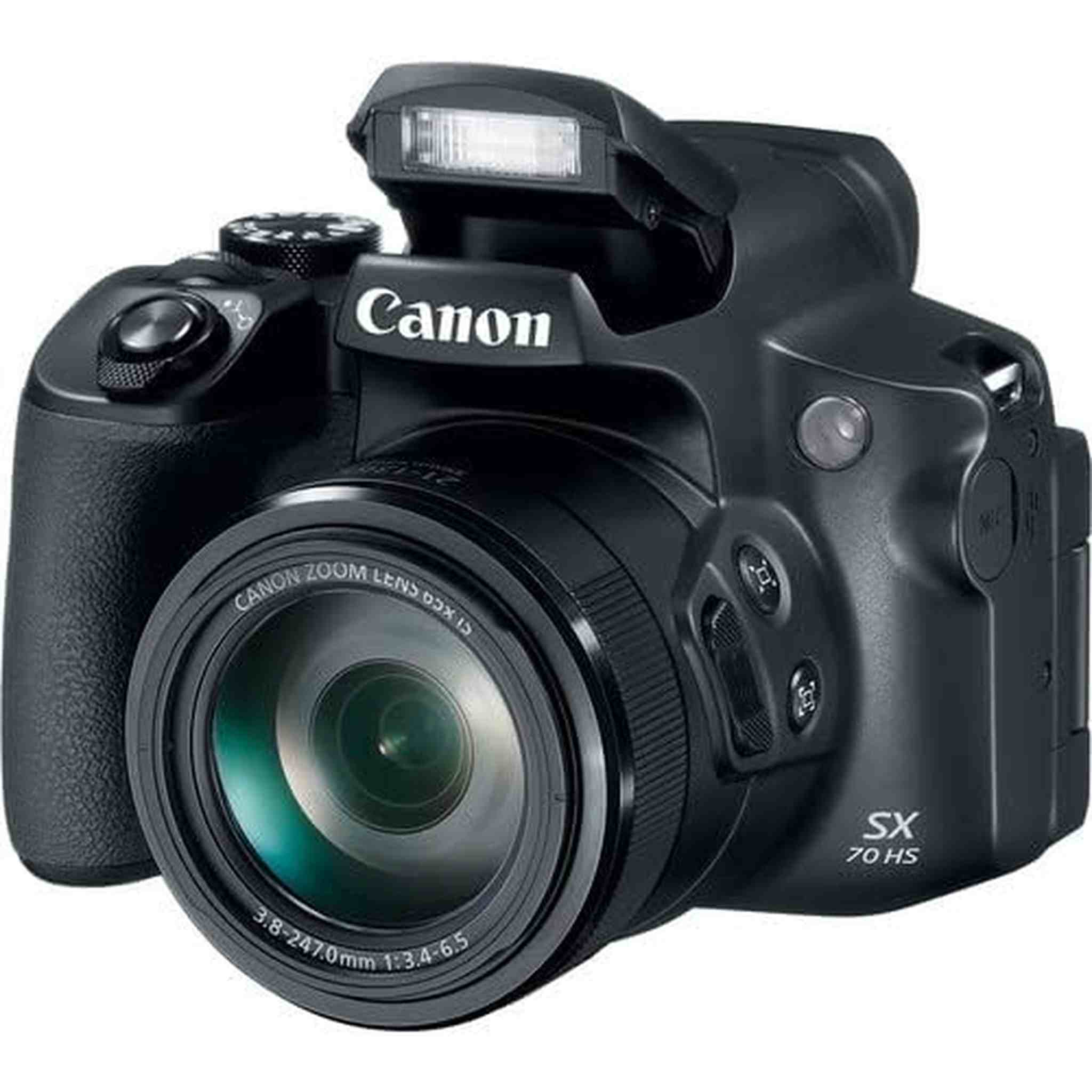 Canon PowerShot SX70 HS Digital Camera 3071C001 + 64GB Card + Reader + More - Reconditioned Canon