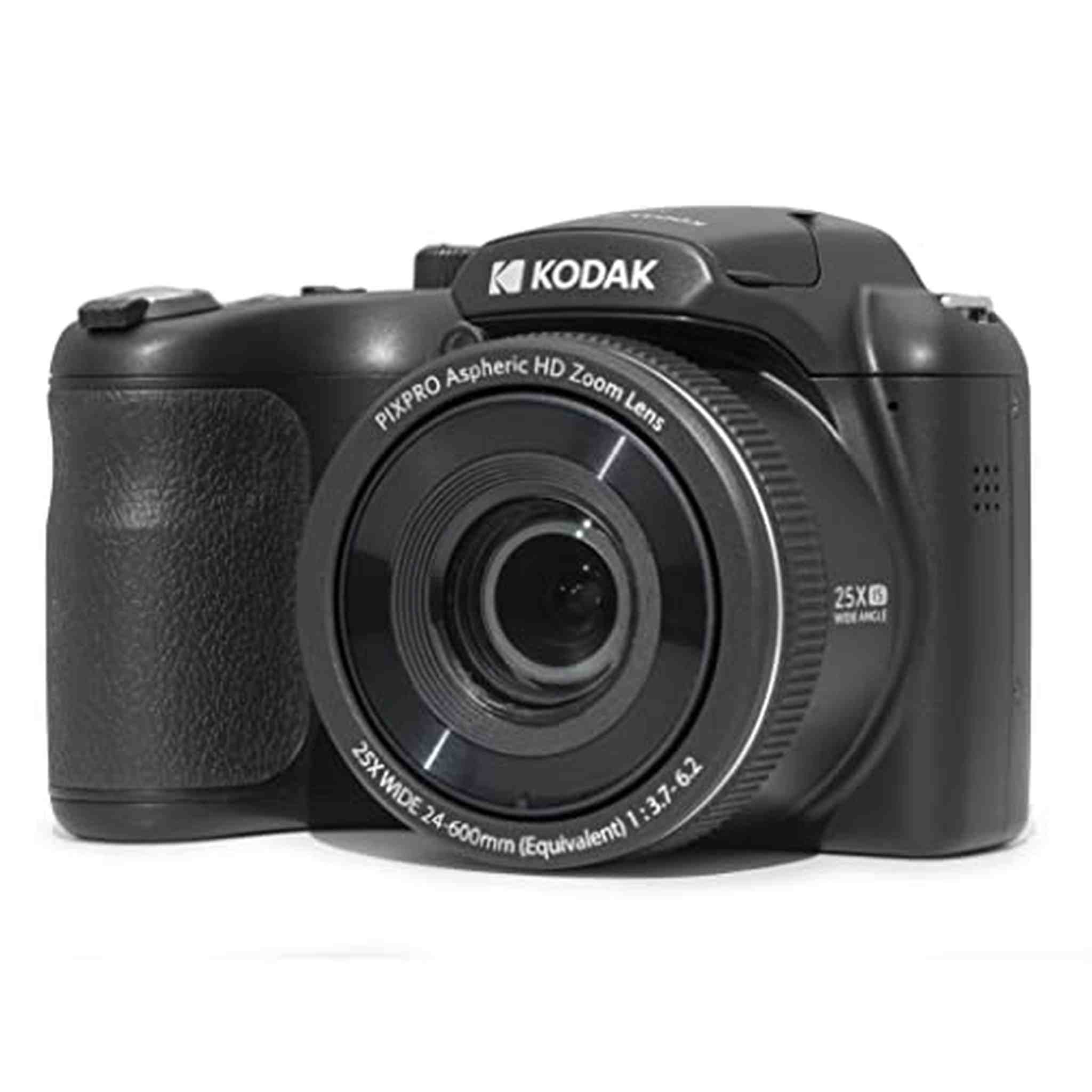 KODAK PIXPRO AZ255-BK 16MP Digital Camera 25X Optical Zoom 24mm Wide Angle Lens Optical Image Stabilization 1080P Full HD Video 3" LCD Vlogging Camera Black KODAK