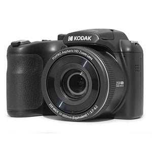 KODAK PIXPRO AZ255-BK 16MP Digital Camera 25X Optical Zoom 24mm Wide Angle Lens Optical Image Stabilization 1080P Full HD Video 3" LCD Vlogging Camera Black KODAK