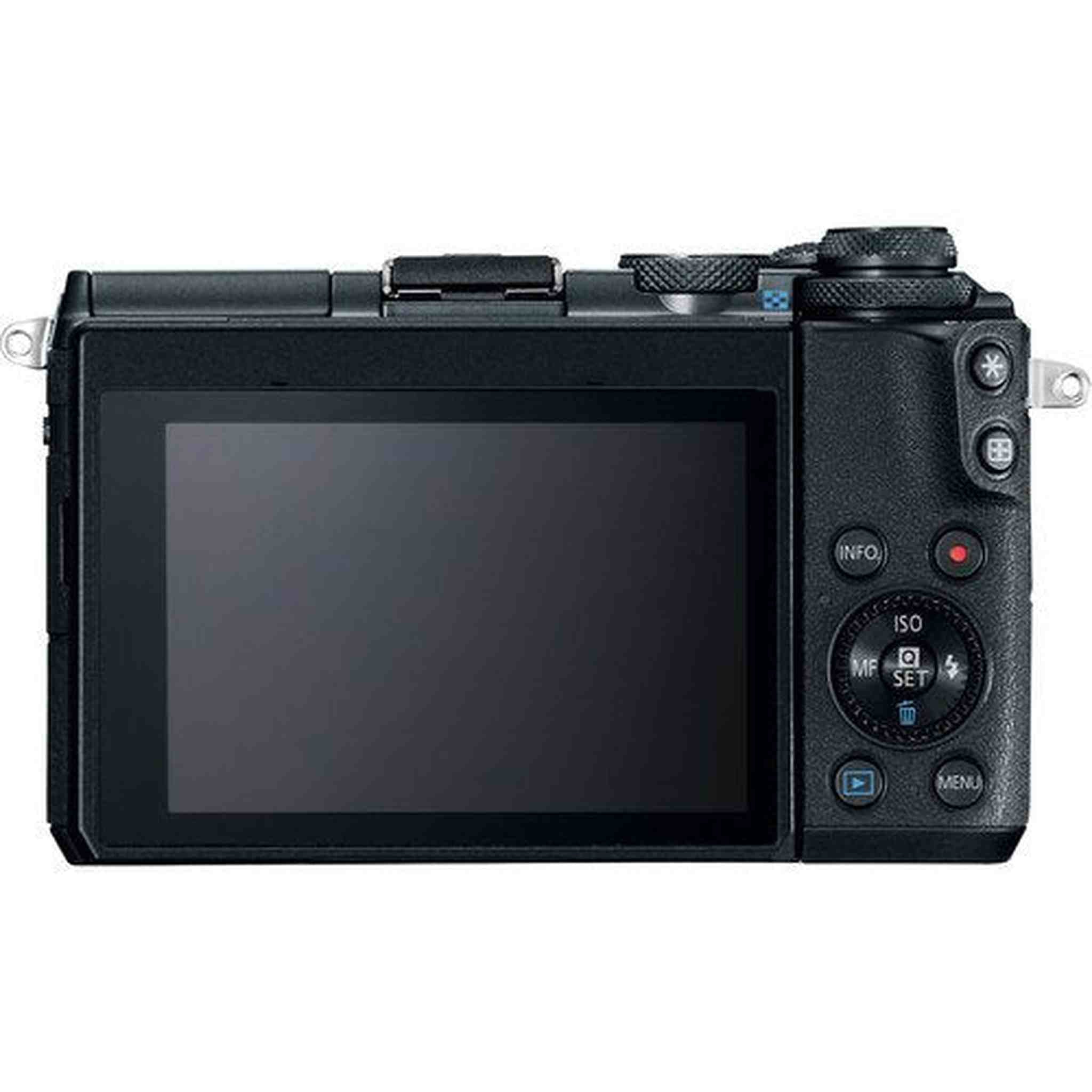 Canon EOS M6 Mirrorless Digital Camera International Model Black 1724C001 W/Bag, Extra Battery, LED Light, Mic, Fi Canon