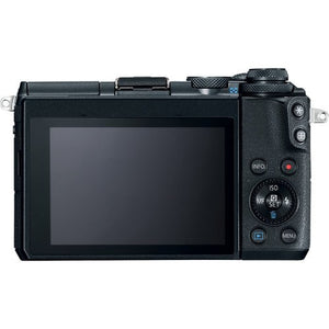 Canon EOS M6 Mirrorless Digital Camera International Model Black 1724C001 W/Bag, Extra Battery, LED Light, Mic
