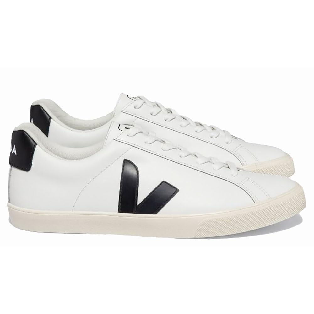 Veja Women's Esplar Logo Sneakers, Extra White/Black, 5 Medium US
