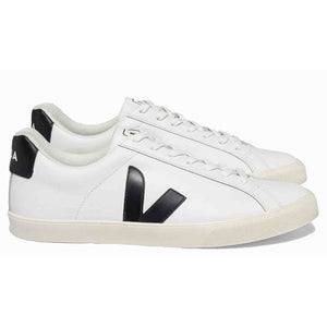 Veja Women's Esplar Logo Sneakers, Extra White/Black, 5 Medium US