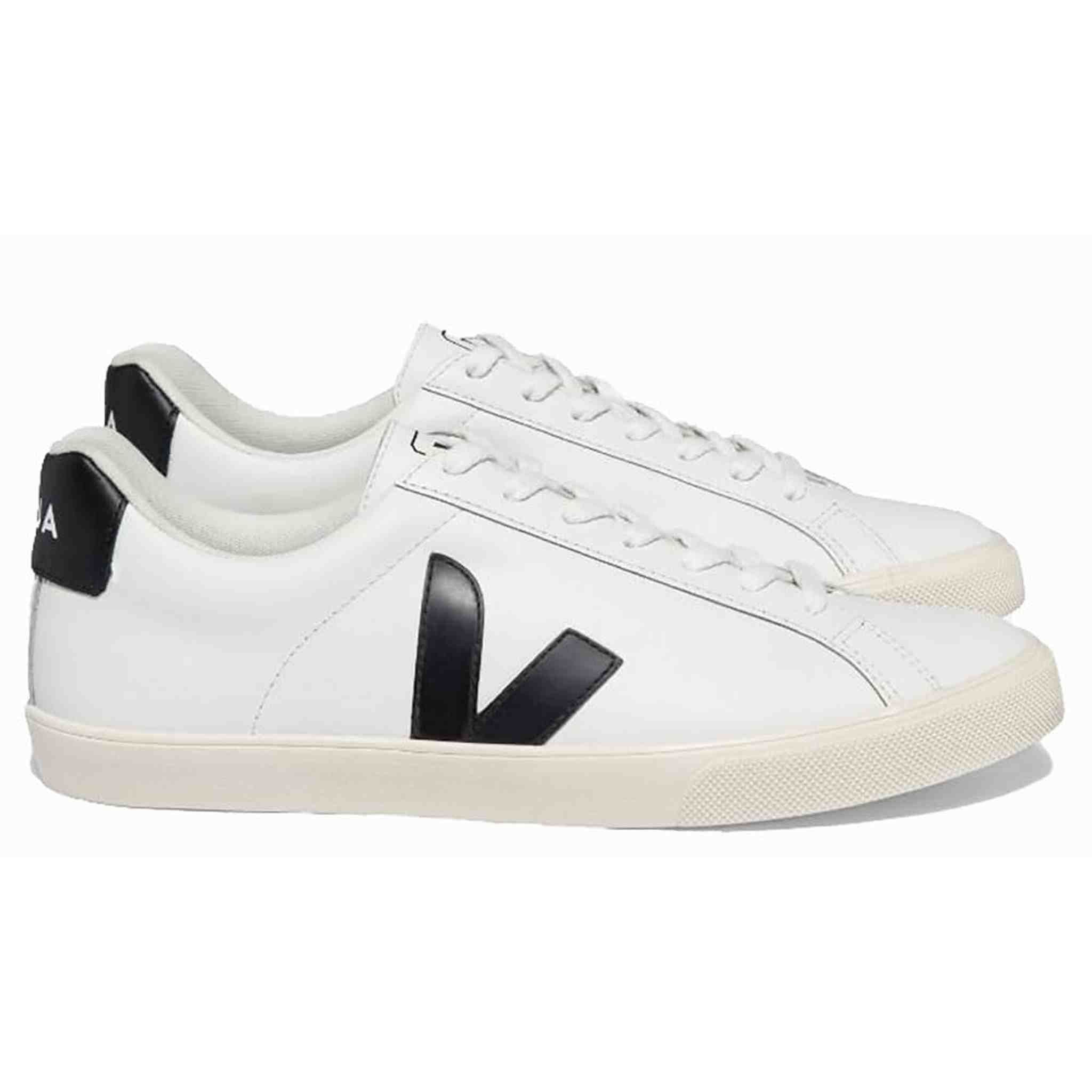 Veja Women's Esplar Logo Sneakers, Extra White/Black, 6 Medium US