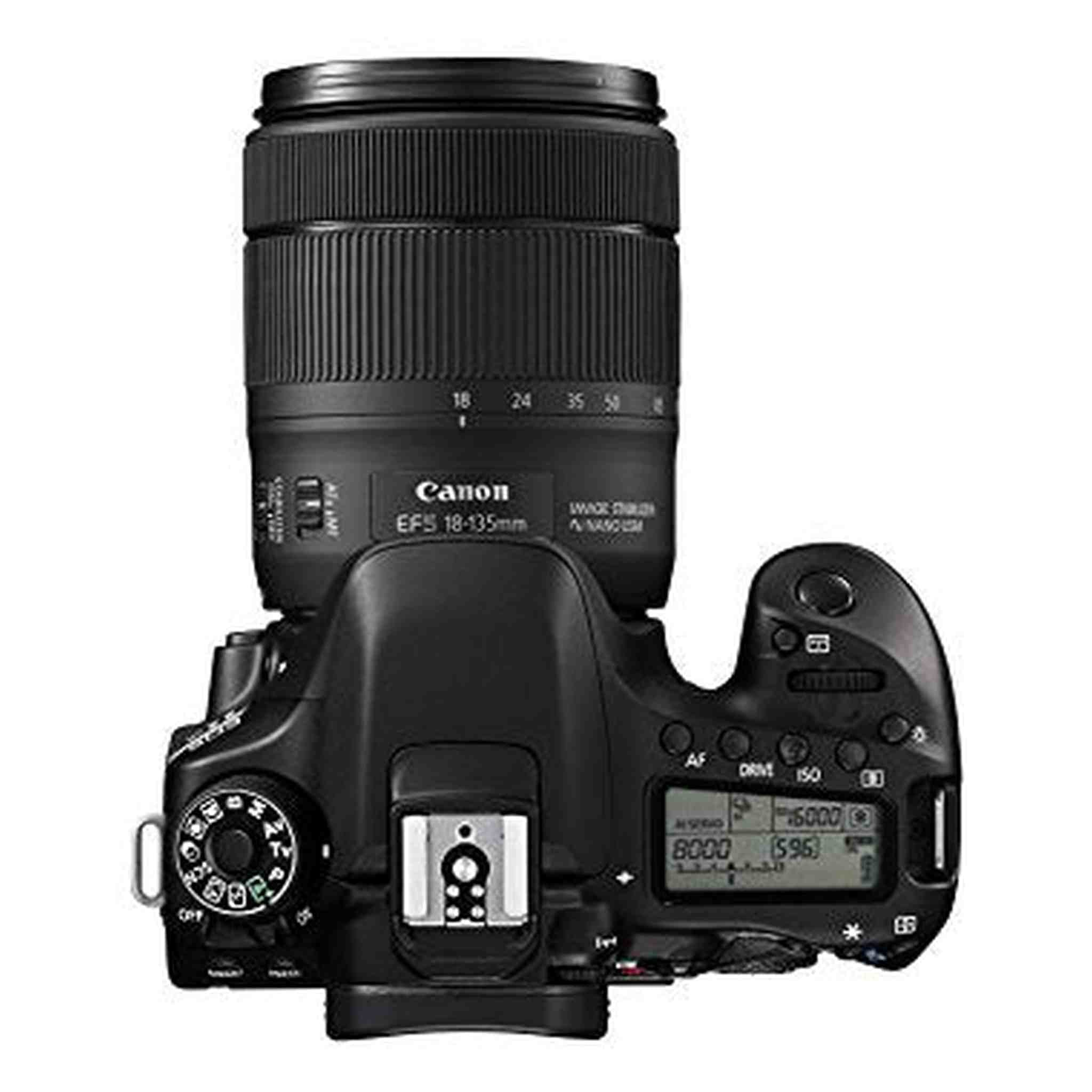 Canon Digital SLR Camera Body EOS 80D and EF-S 18-135mm f/3.5-5.6 Image Stabilization USM Lens with 24.2 Megapixel APS-C CMOS Sensor and Dual Pixel CMOS AF - Black - Used Canon