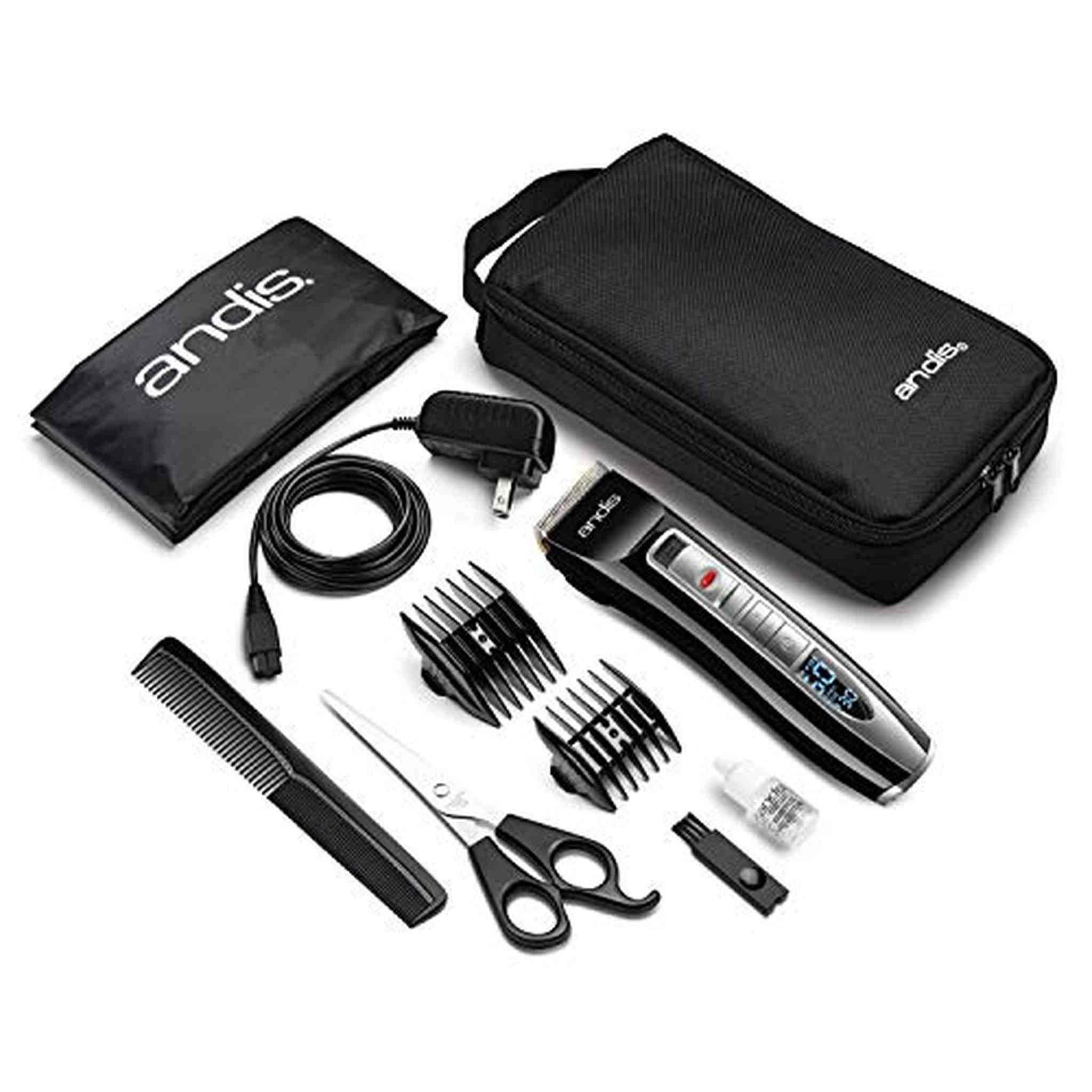 Andis 24440 Select Cut 5-Speed Adjustable Blade Cord/Cordless Clipper Kit, 10pc, Black