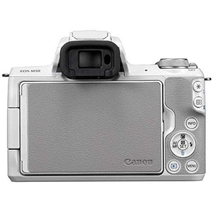 Canon EOS M50 Mirrorless Digital Camera White, Body Only + 16GB Class 10 Memory Card + Canon Camera Case + Full Size T