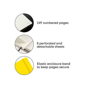 LEUCHTTURM1917 - Medium A5 Plain Hardcover Notebook Lemon - 251 Numbered Pages Leuchtturm