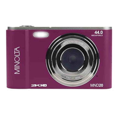 Minolta MND20 44 MP / 2.7K Ultra HD Digital Camera (Magenta)