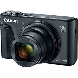 Canon PowerShot SX740 HS Digital Camera Black Memory Bundle - International Model