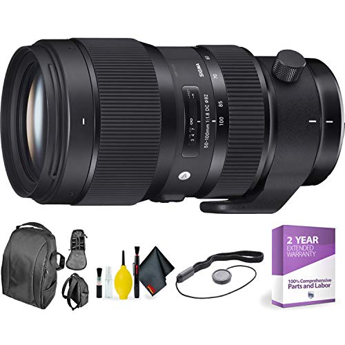 Sigma 50-100mm f/1.8 DC HSM Art Lens for Nikon F + Deluxe Lens Cleaning Kit Bundle