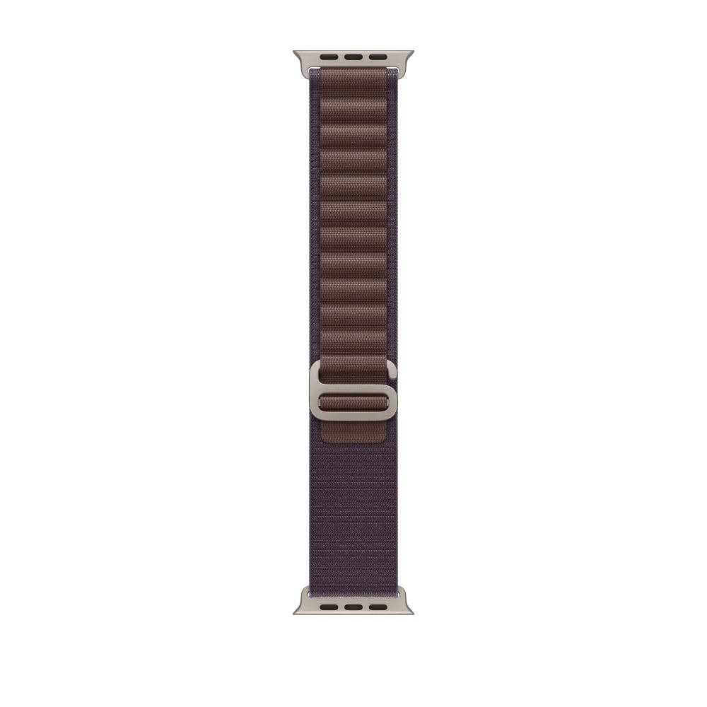 Apple Watch Band - Alpine Loop 49mm - Indigo with Rugged Titanium Finish - Small
