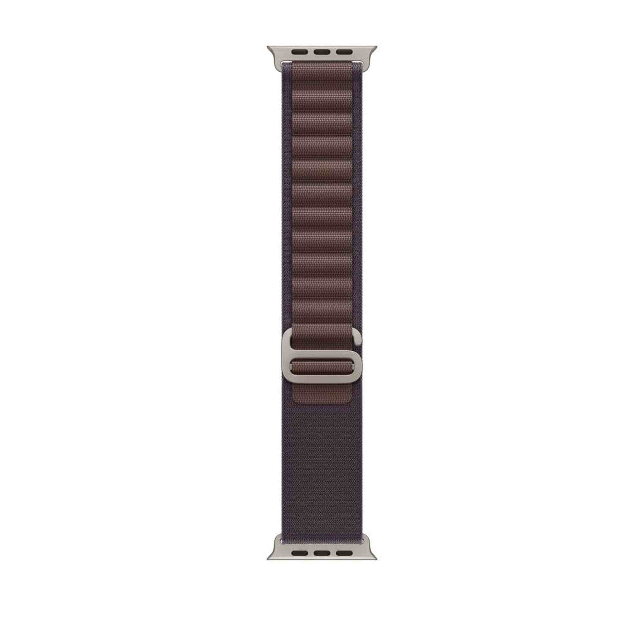 Apple Watch Band - Alpine Loop 49mm - Indigo with Rugged Titanium Finish - Small