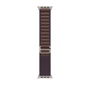 Apple Watch Band - Alpine Loop 49mm - Indigo with Rugged Titanium Finish - Large