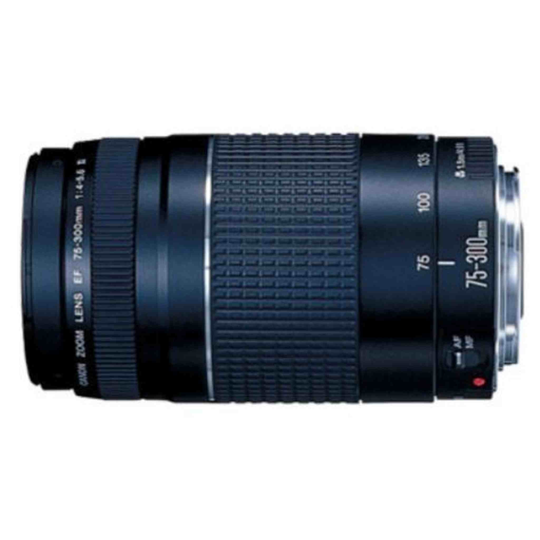 Canon EF 75-300mm f/4-5.6 III USM Telephoto Zoom Lens for Canon SLR Cameras + UV Filter + Lens Pen Cleaner + Shock Proof Deluxe Lens Case + Microfiber Cleaning Cloth + Accessory Saver Bundle Canon