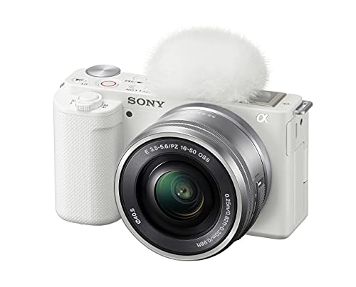 Sony Alpha ZV-E10 - APS-C Interchangeable Lens Mirrorless Vlog Camera Kit - White Renewed