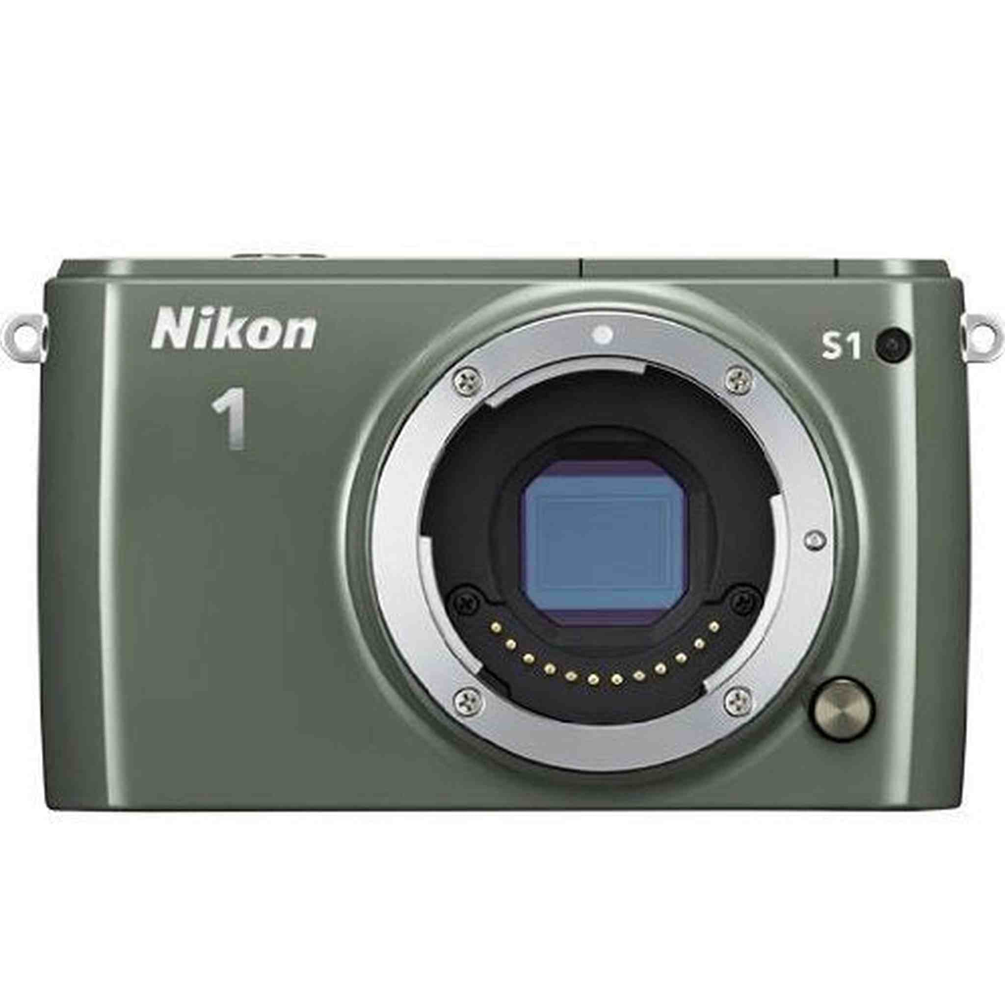 Nikon 1 S1 10.1 MP HD Digital Camera Green Body only