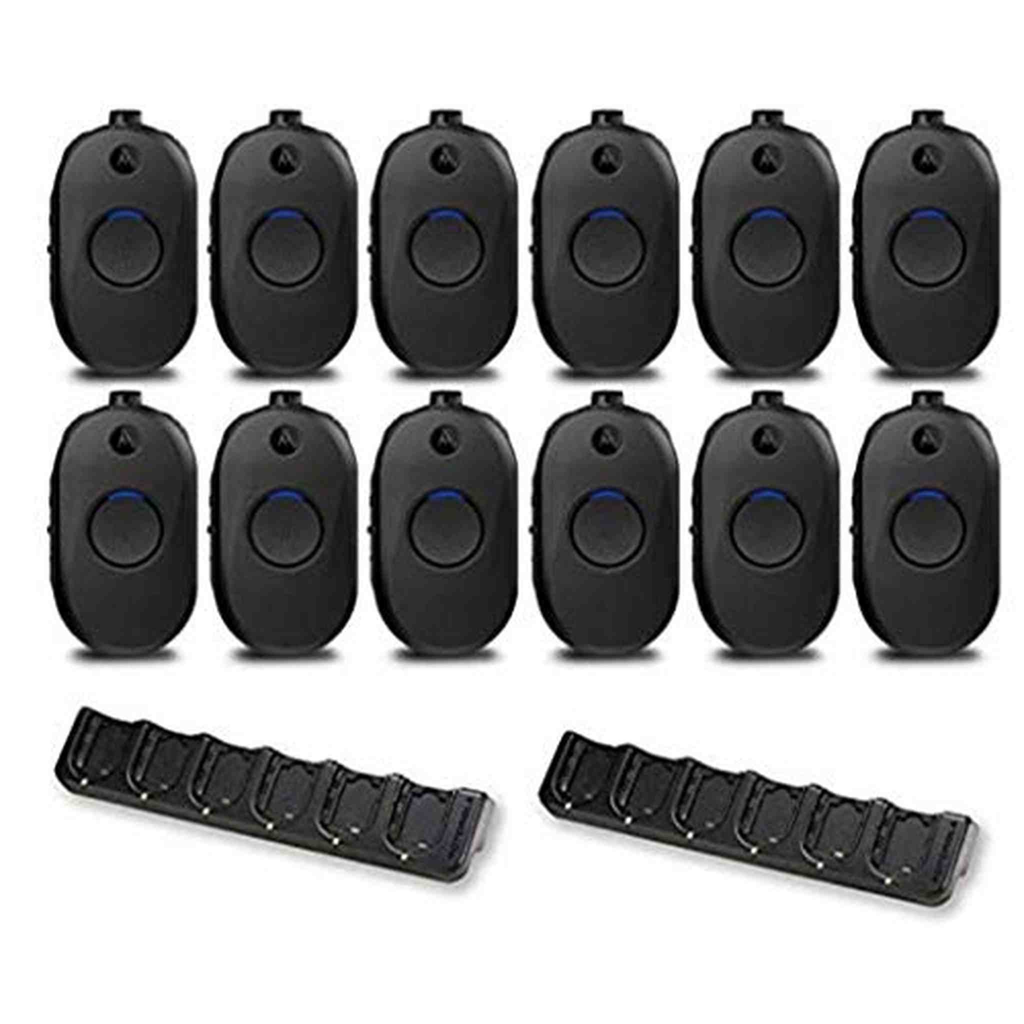 Motorola CLP1010e UHF 1 Channel 1 Watt Two-Way Radio 12-Pack with 2-Bank Chargers
