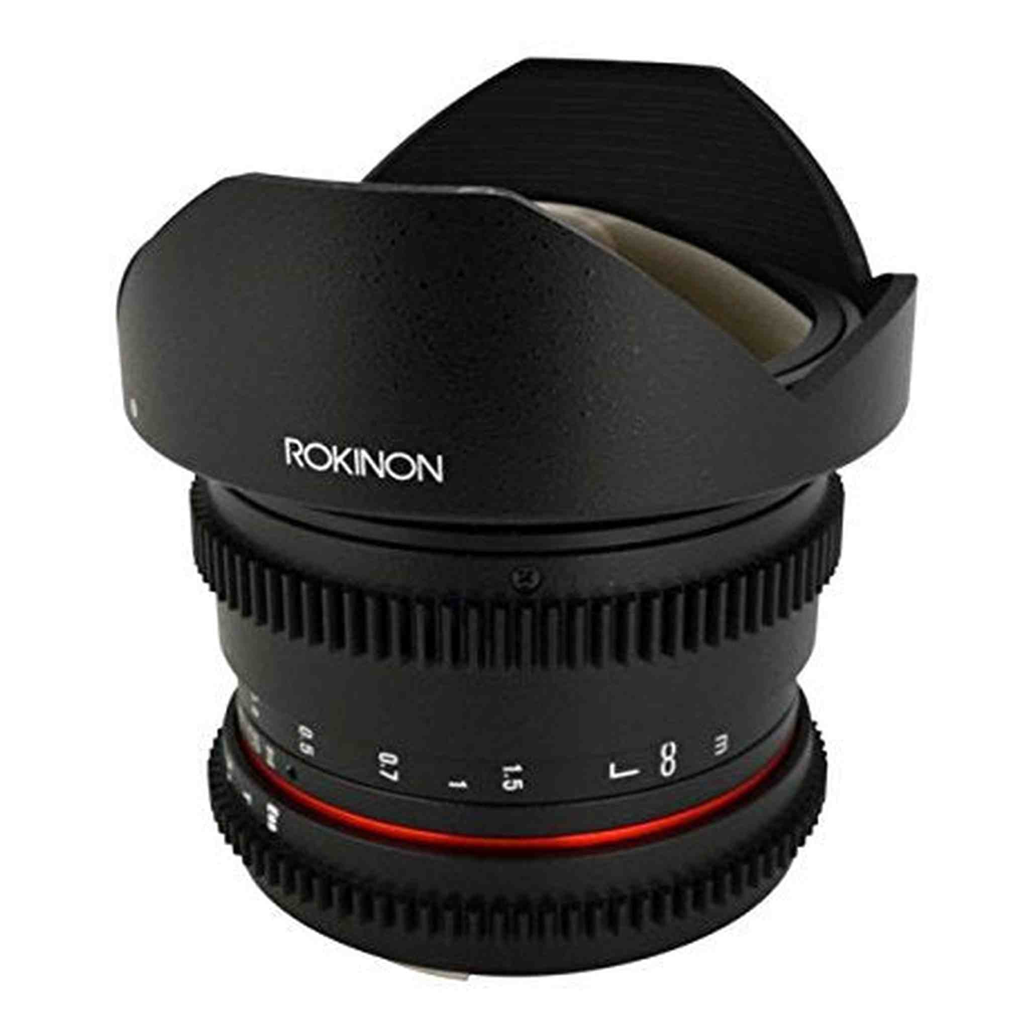 Rokinon 8mm T/3.8 Fisheye Cine Lens with Removable Hood for Sony E