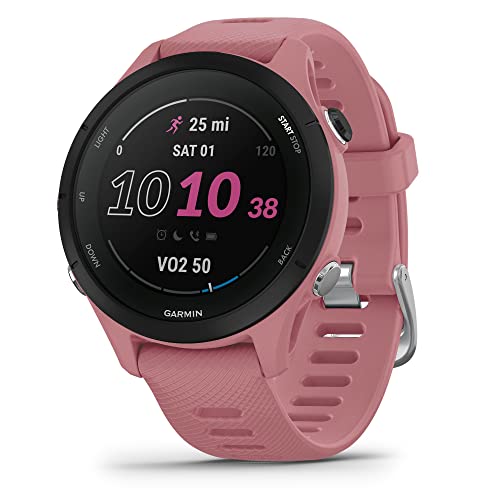 Garmin Forerunner® 255S, Smaller GPS Running Smartwatch, Light Pink